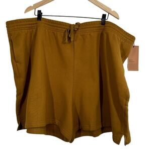 Girlfriend Collective Tempest 50/50 Sweat Shorts 6XL WomenCinnamon‎ Stretch New